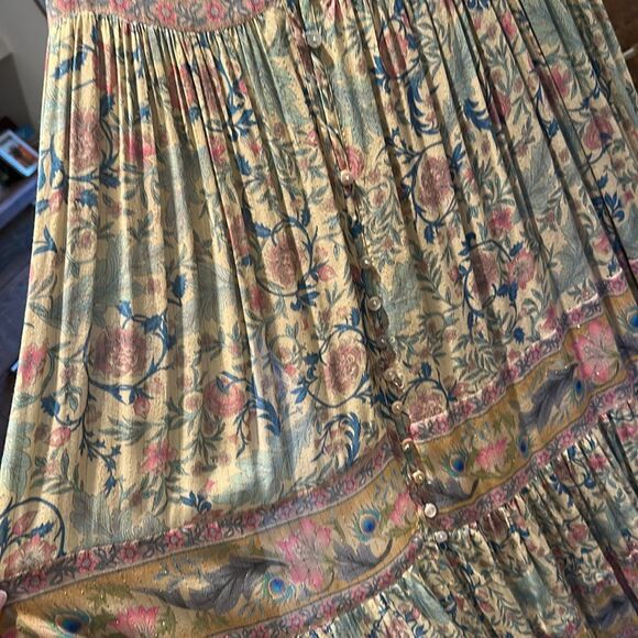 Spell Floral Maxi Dress - Oasis Blue and Pink Size Small - Picture 3 of 6